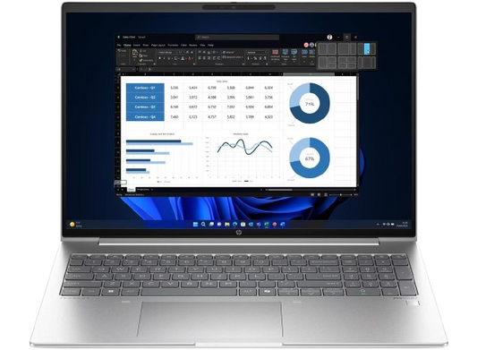 HP Probook 460 G11 Laptop Intel Core Ultra 7-155U, 8GB DDR5, 512GB SSD, Intel Integrated Graphics, 16" WUXGA IPS, DOS, Silver,